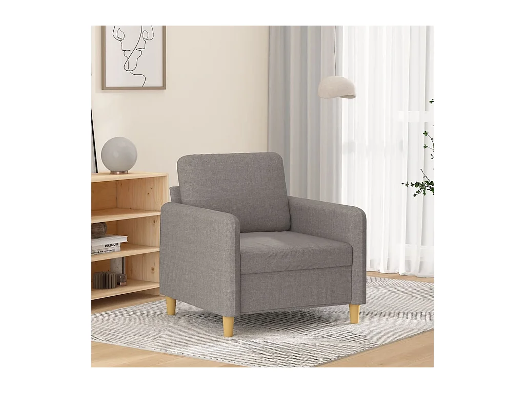 Fauteuil Taupe 60 cm Tissu