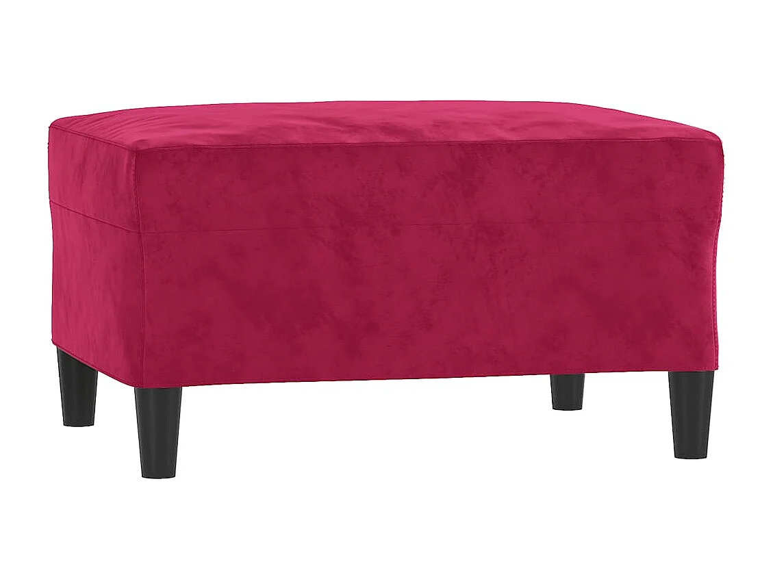 Ensemble de canapés 3 pcs avec coussins rouge bordeaux velours