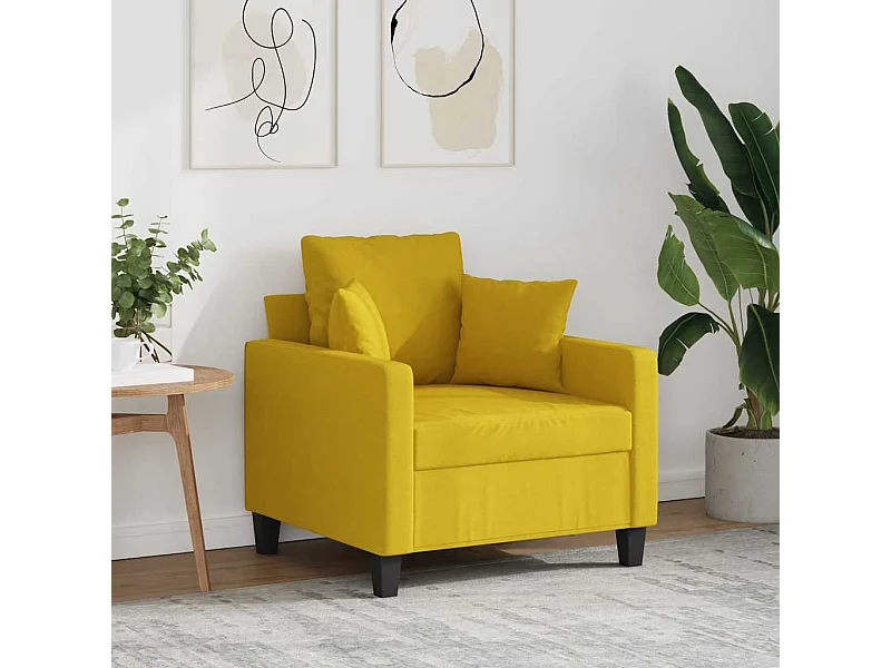 Fauteuil Jaune clair 60 cm Tissu