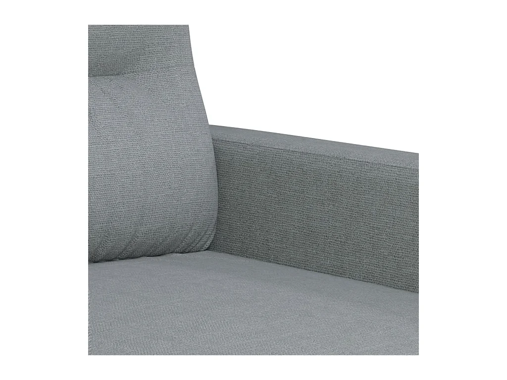 Ensemble de canapés 3 pcs coussins gris clair tissu