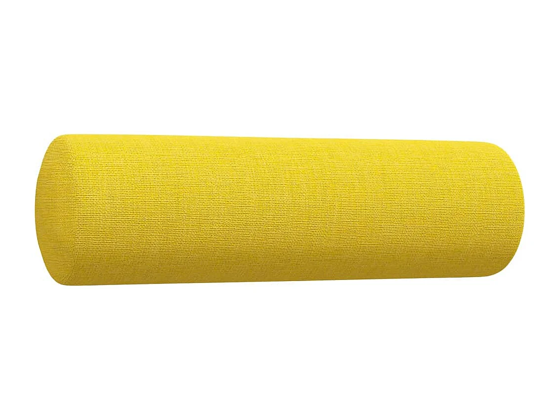 Ensemble de canapés 2 pcs coussins décoratifs jaune clair tissu