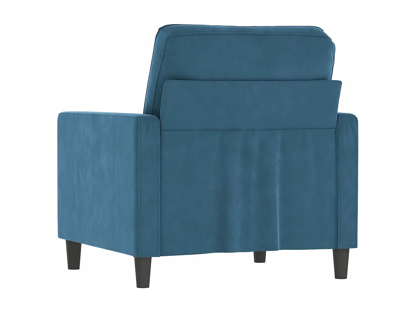 Fauteuil 60 cm fluweel blauw