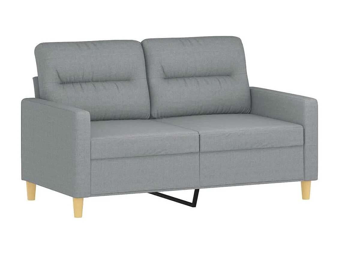 Ensemble de canapés 3 pcs coussins gris clair tissu