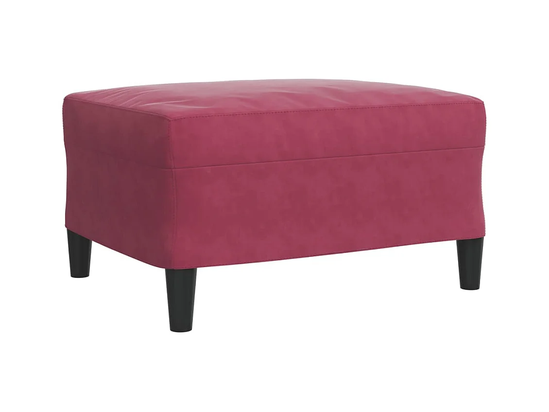 Juego de sofás con cojines 3 piezas terciopelo rojo tinto