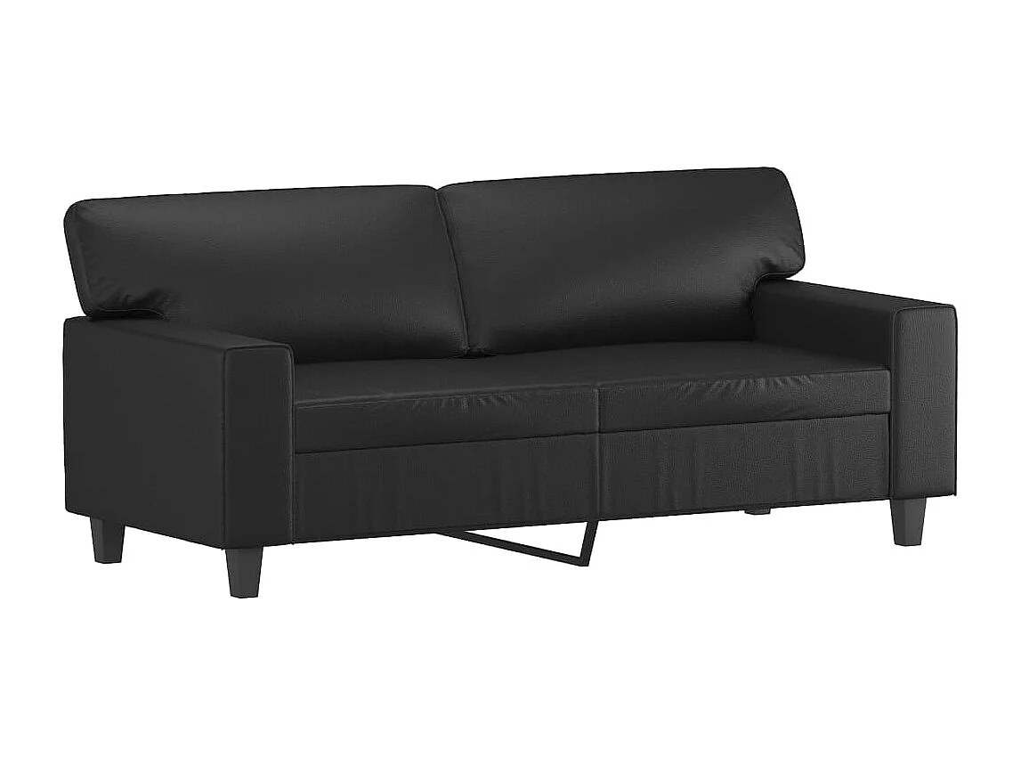 Set di Divani 3 pz Nero in Similpelle