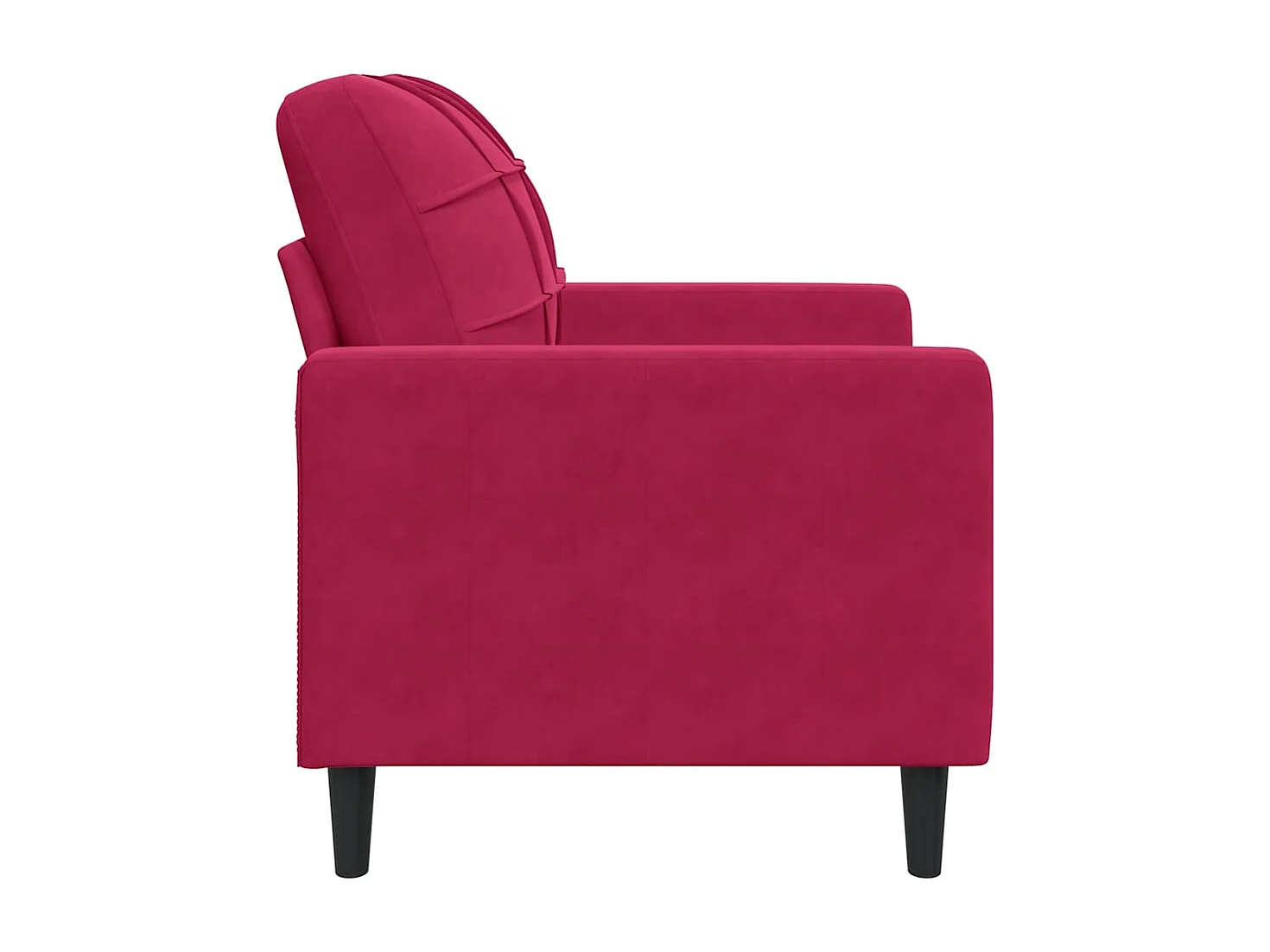 Fauteuil Rouge bordeaux 60 cm Velours