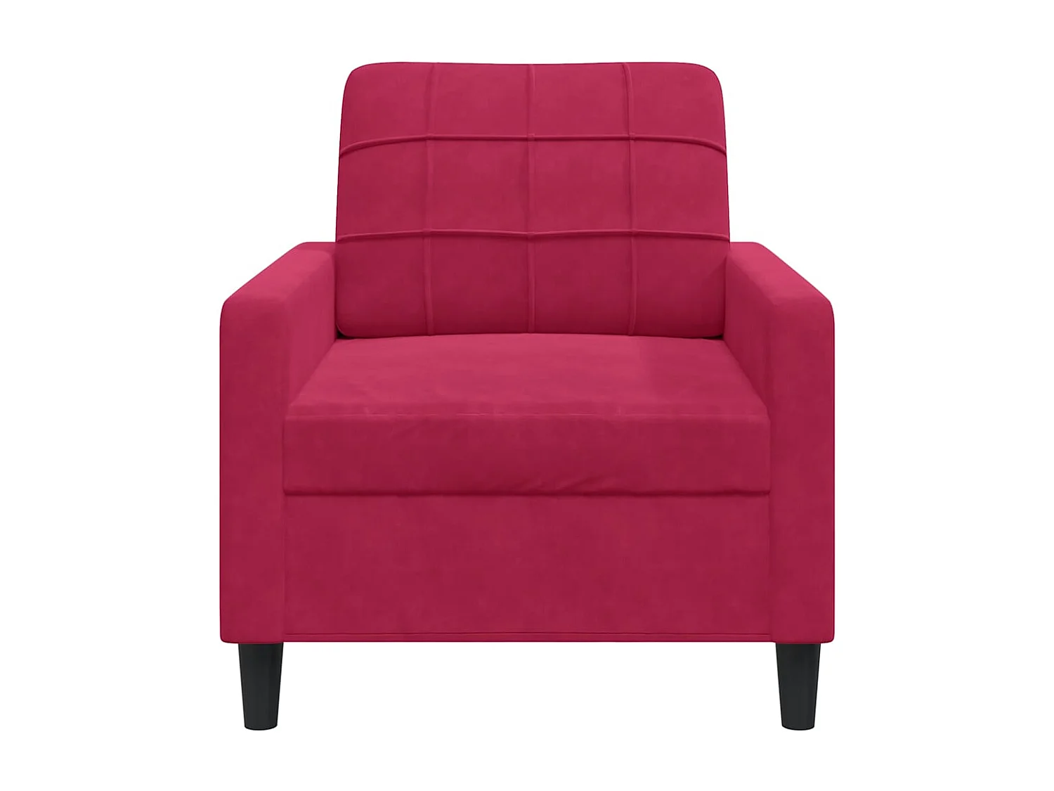 Fauteuil Rouge bordeaux 60 cm Velours