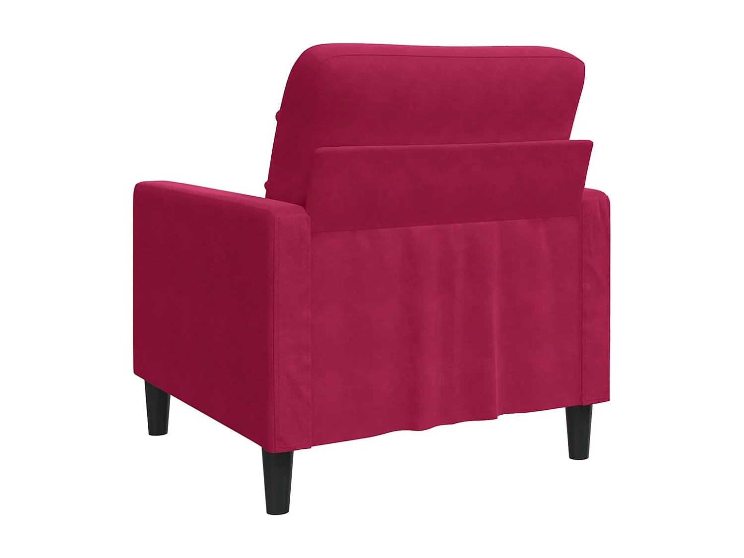 Fauteuil Rouge bordeaux 60 cm Velours