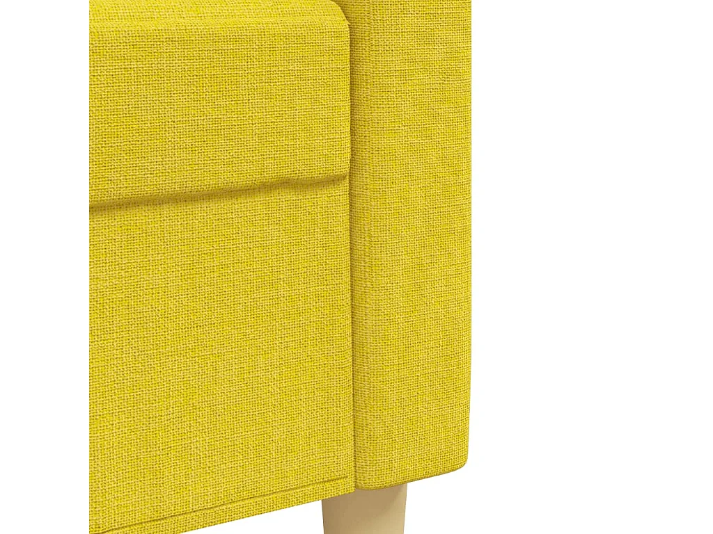 Ensemble de canapés 3 pcs coussins décoratifs jaune clair tissu