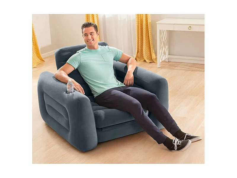 Chaise coulissante 117x224x66 cm Gris foncé