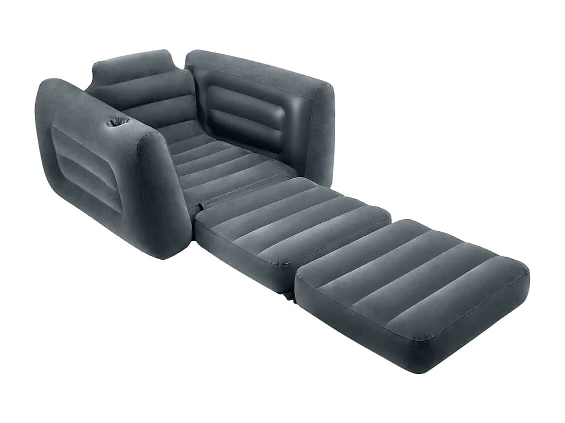 Chaise coulissante 117x224x66 cm Gris foncé