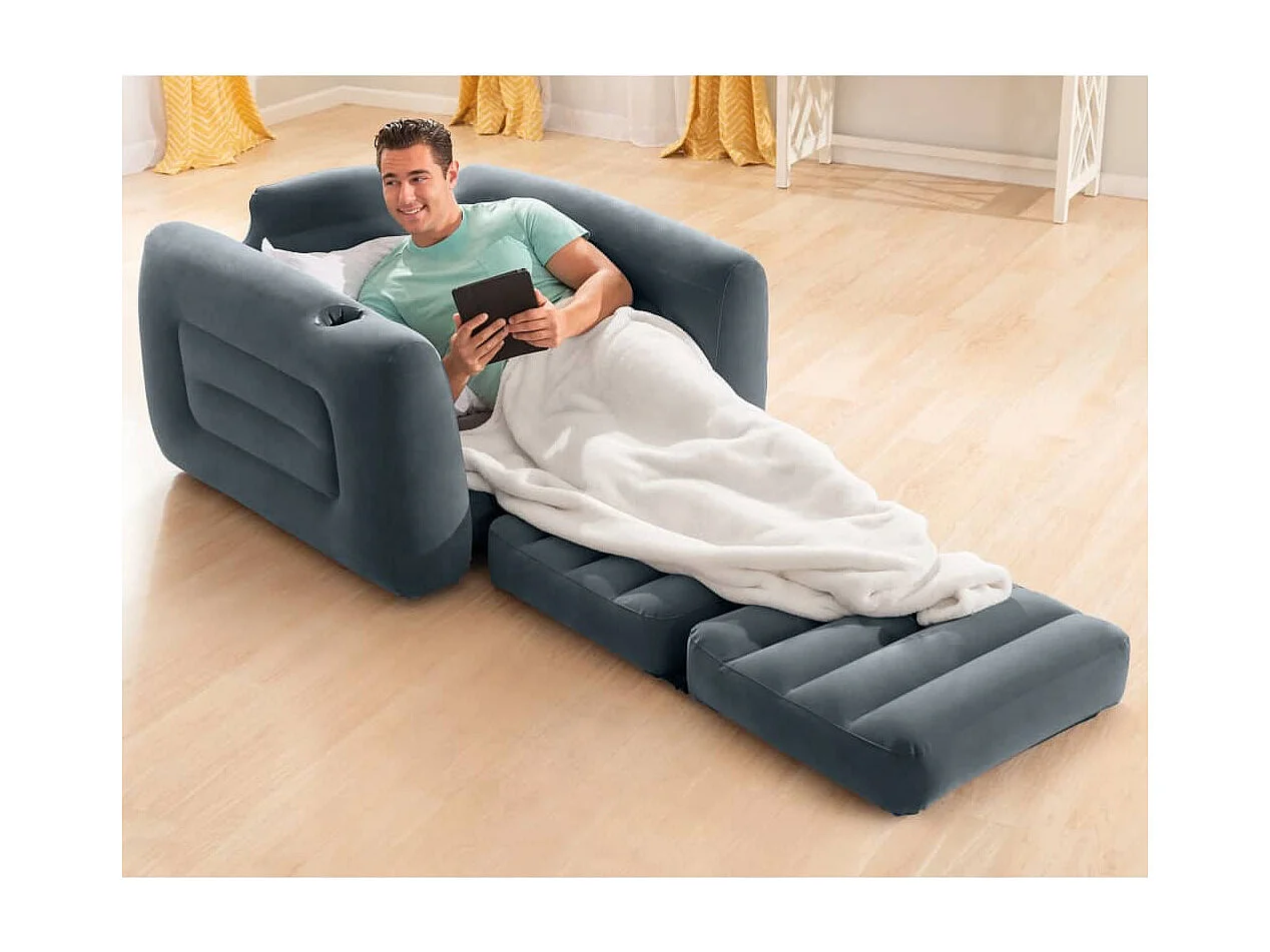 Chaise coulissante 117x224x66 cm Gris foncé