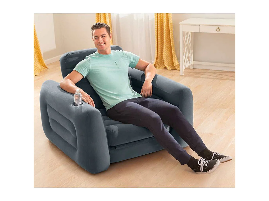 Chaise coulissante 117x224x66 cm Gris foncé