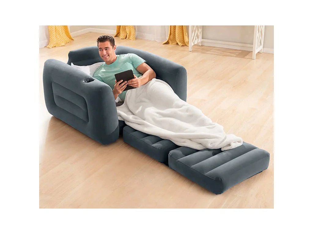 Chaise coulissante 117x224x66 cm Gris foncé