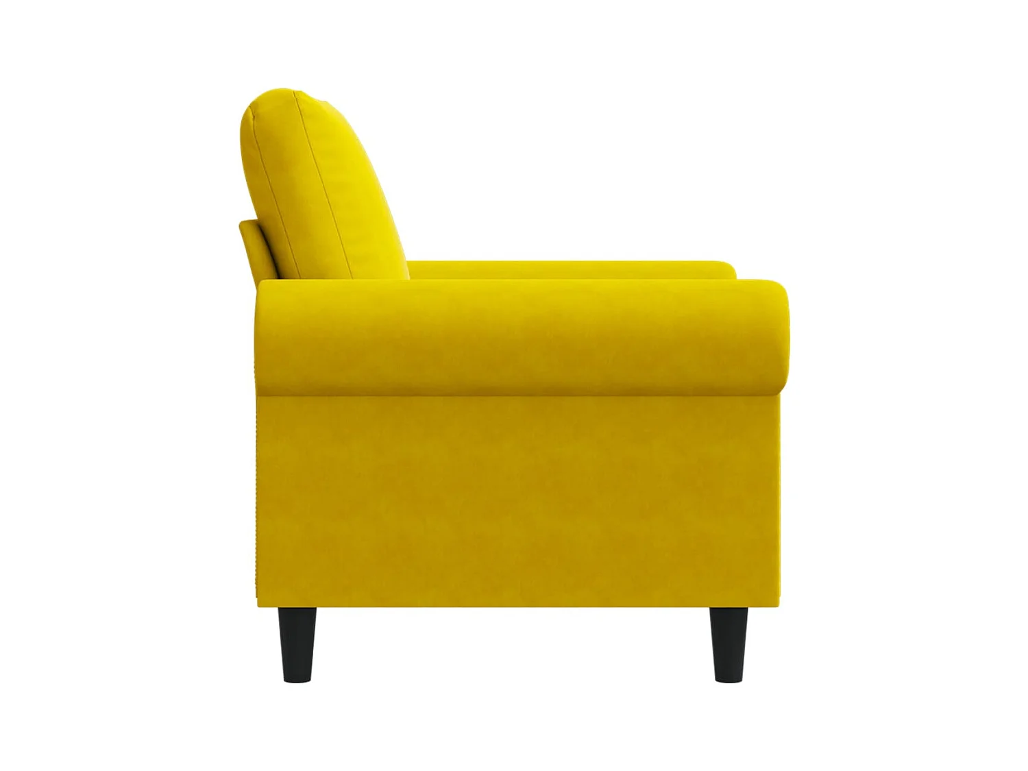 Fauteuil 60 cm fluweel geel