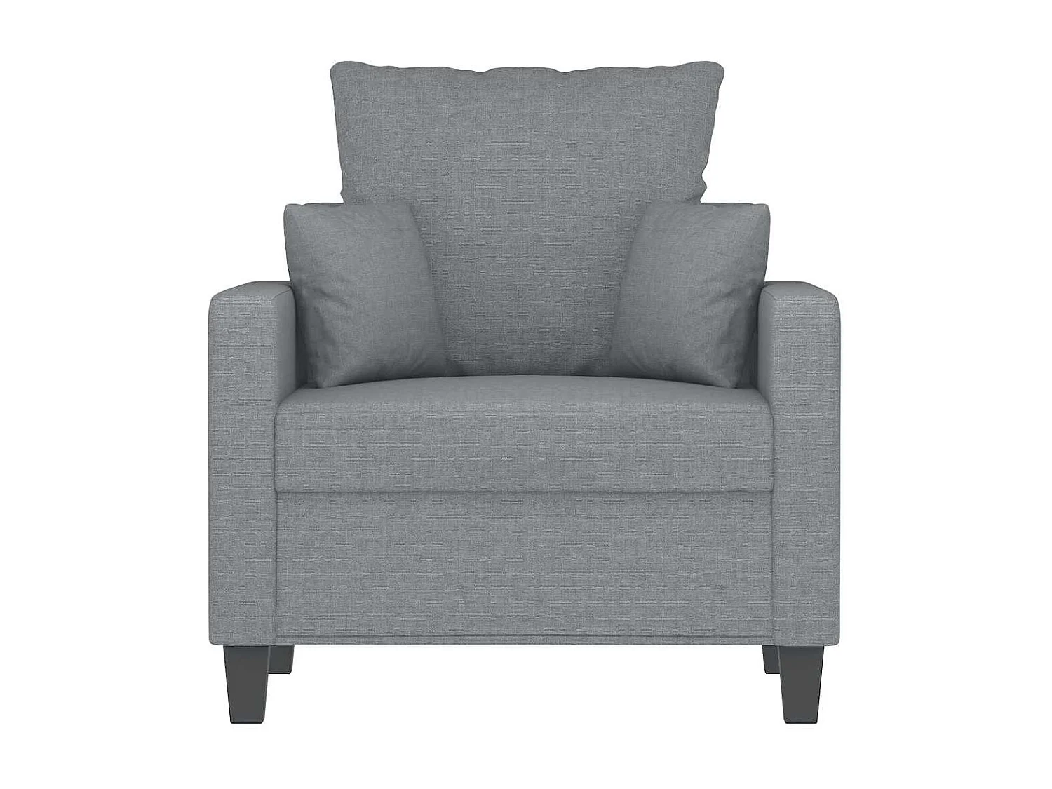 Poltrona Grigio Chiaro 60 cm in Tessuto