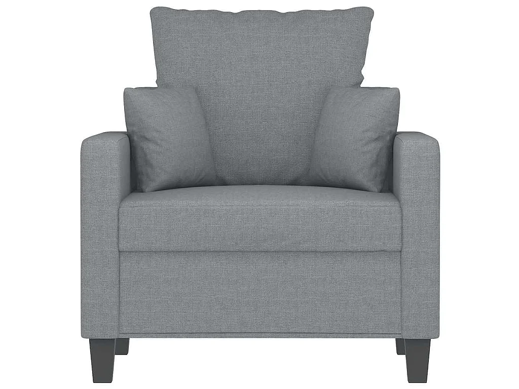 Fauteuil Gris clair 60 cm Tissu