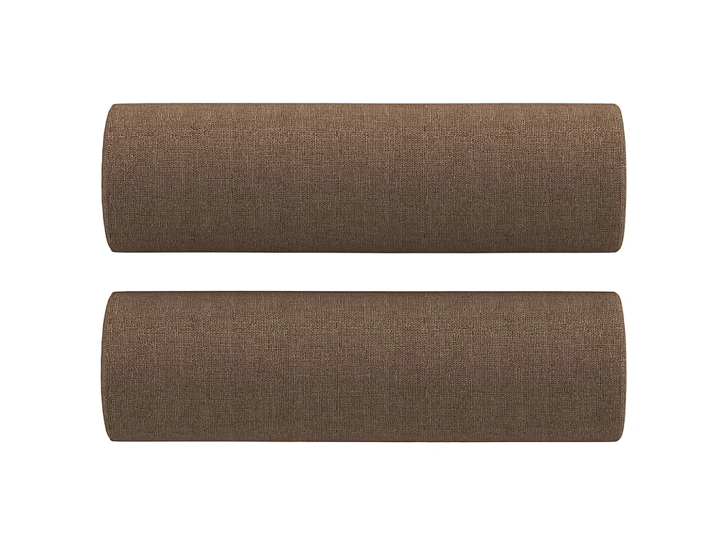 Ensemble de canapés 3 pcs avec coussins marron tissu