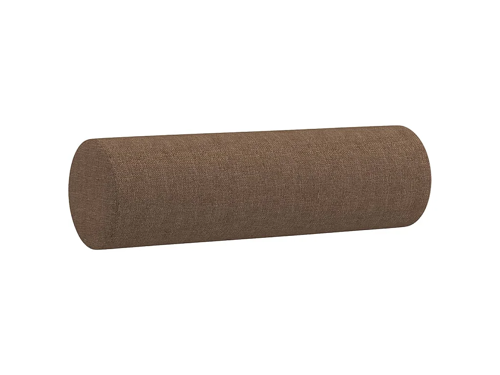 Ensemble de canapés 3 pcs avec coussins marron tissu
