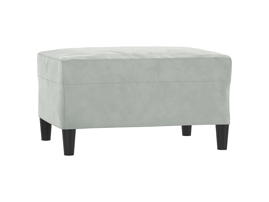 Set di Divani 4 pz con Cuscini Grigio Chiaro in Velluto