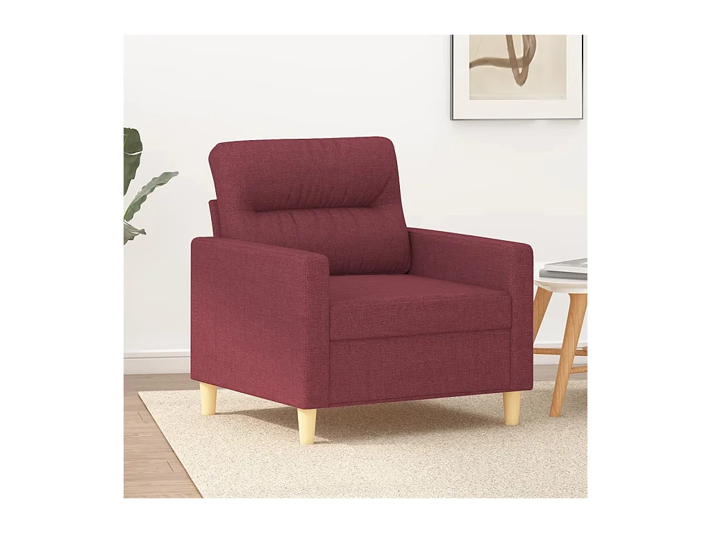 Fauteuil Rouge bordeaux 60 cm Tissu
