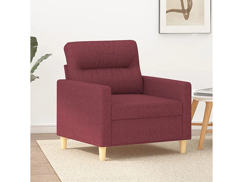 Poltrona Rosso Vino 60 cm in Tessuto