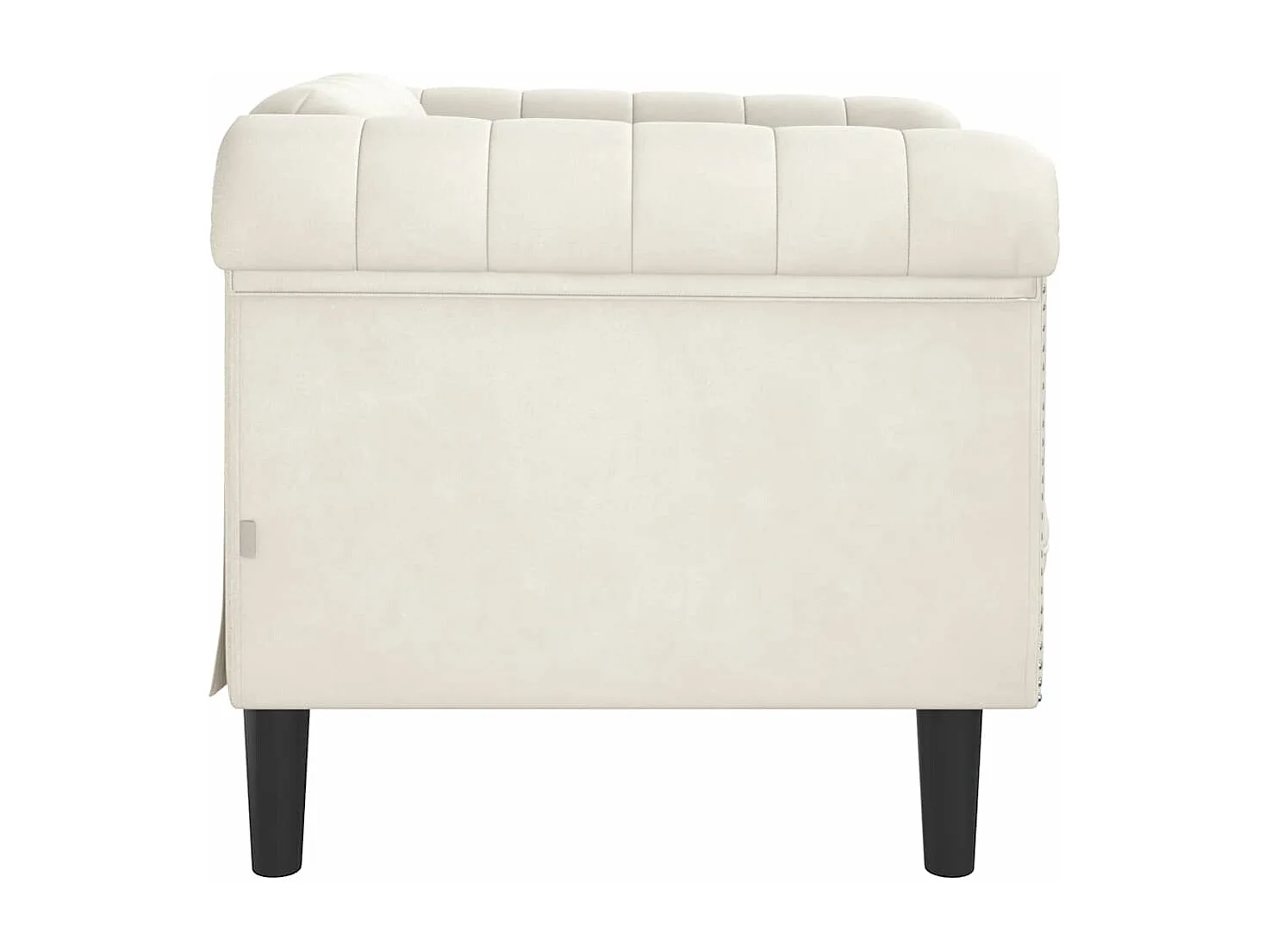 Fauteuil fluweel crèmekleurig