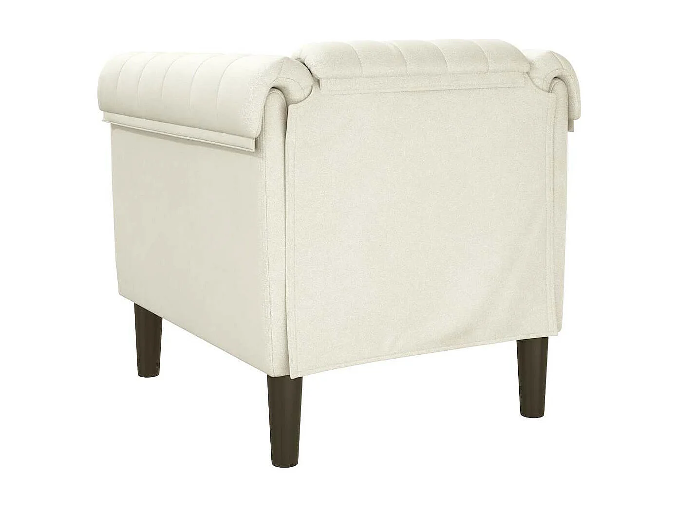 Fauteuil fluweel crèmekleurig