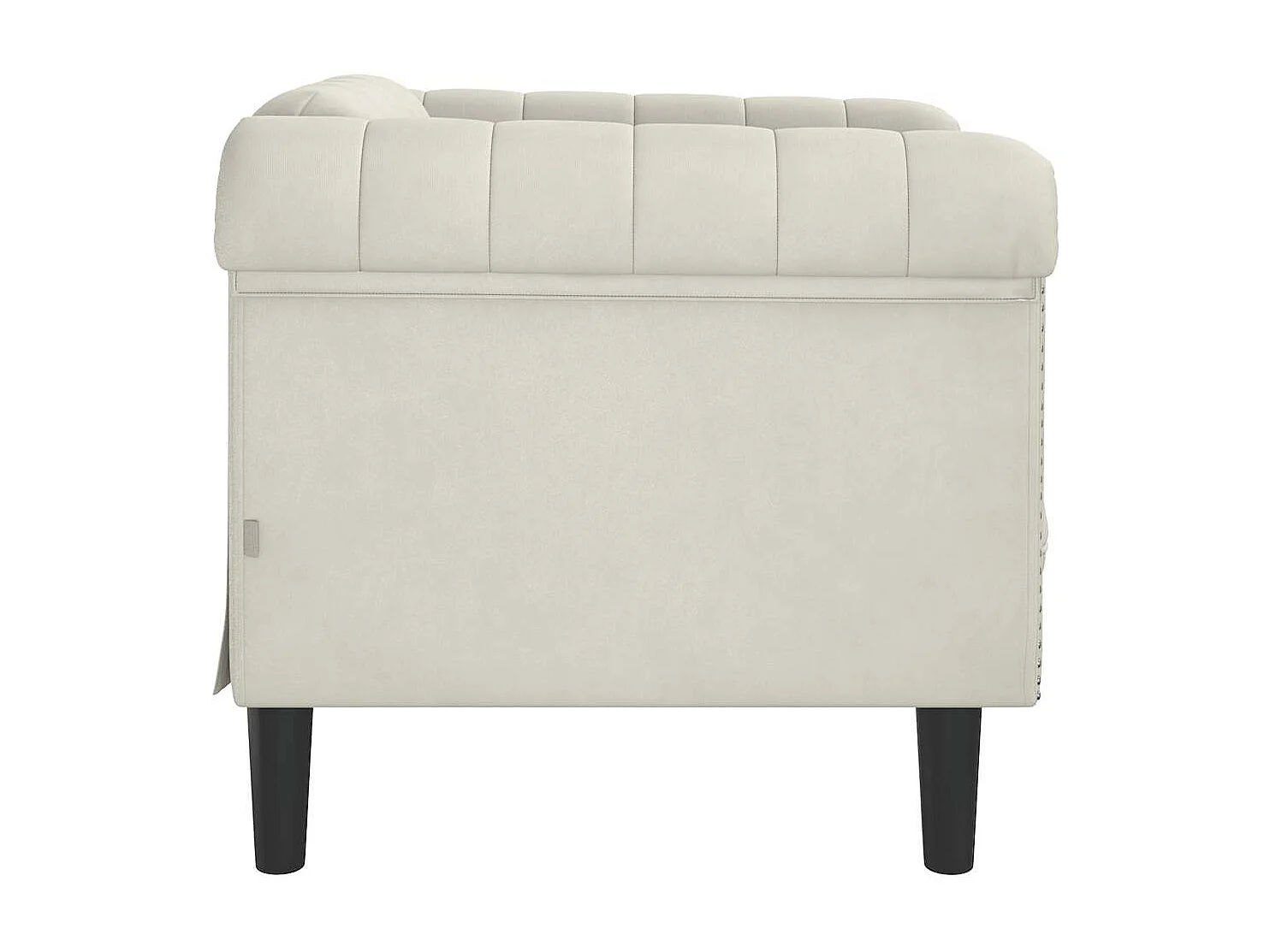 Fauteuil crème velours