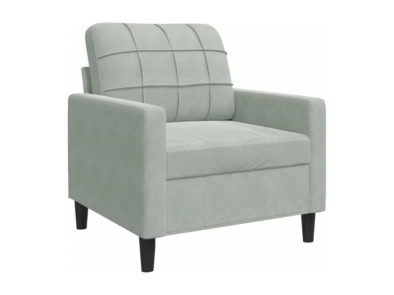 Ensemble de canapés 3 pcs avec coussins Gris clair Velours