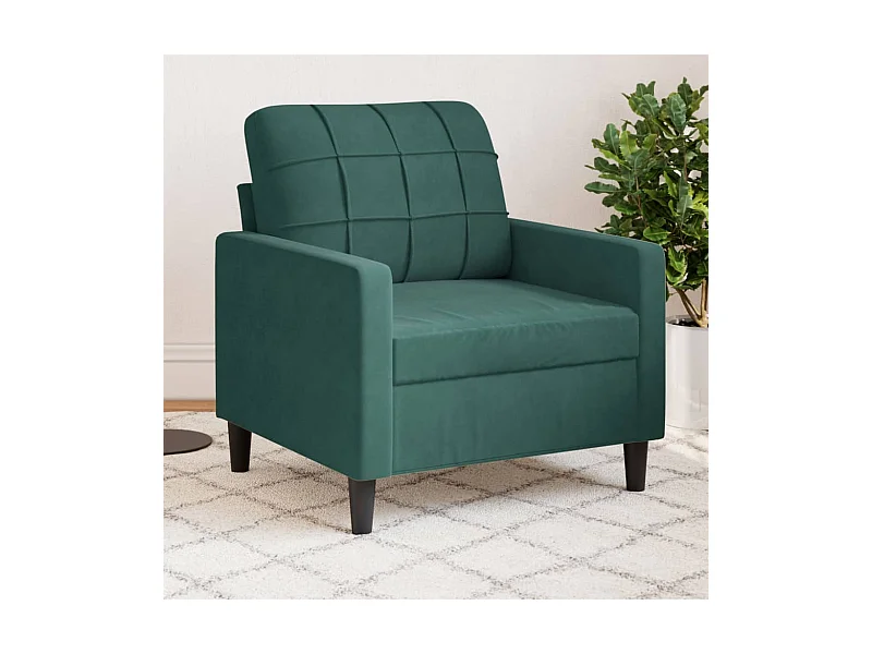 Sessel Dunkelgrün 60 cm Samt