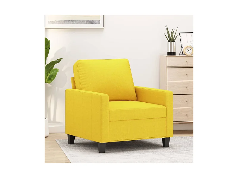 Sillón de tela amarillo claro 60 cm