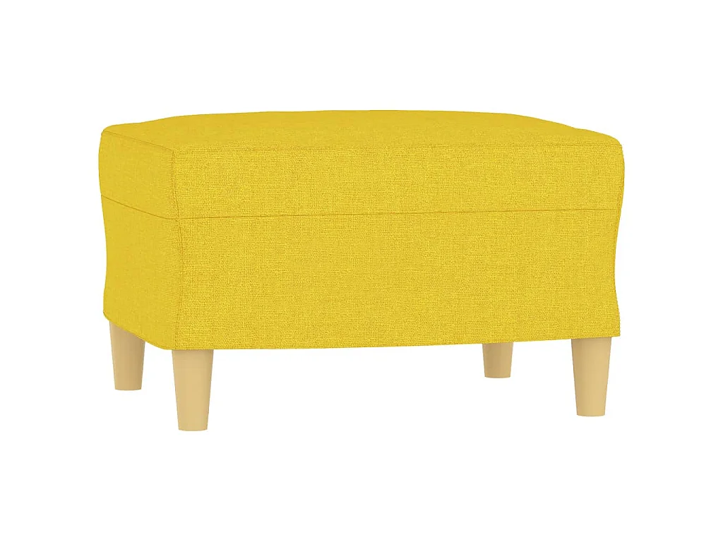 Ensemble de canapés 3 pcs avec coussins Jaune clair Tissu