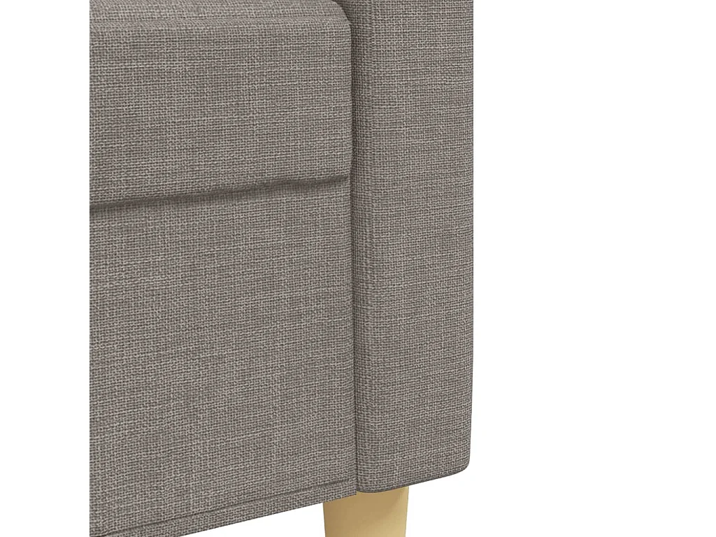 Ensemble de canapés 2 pcs avec coussins décoratifs taupe tissu