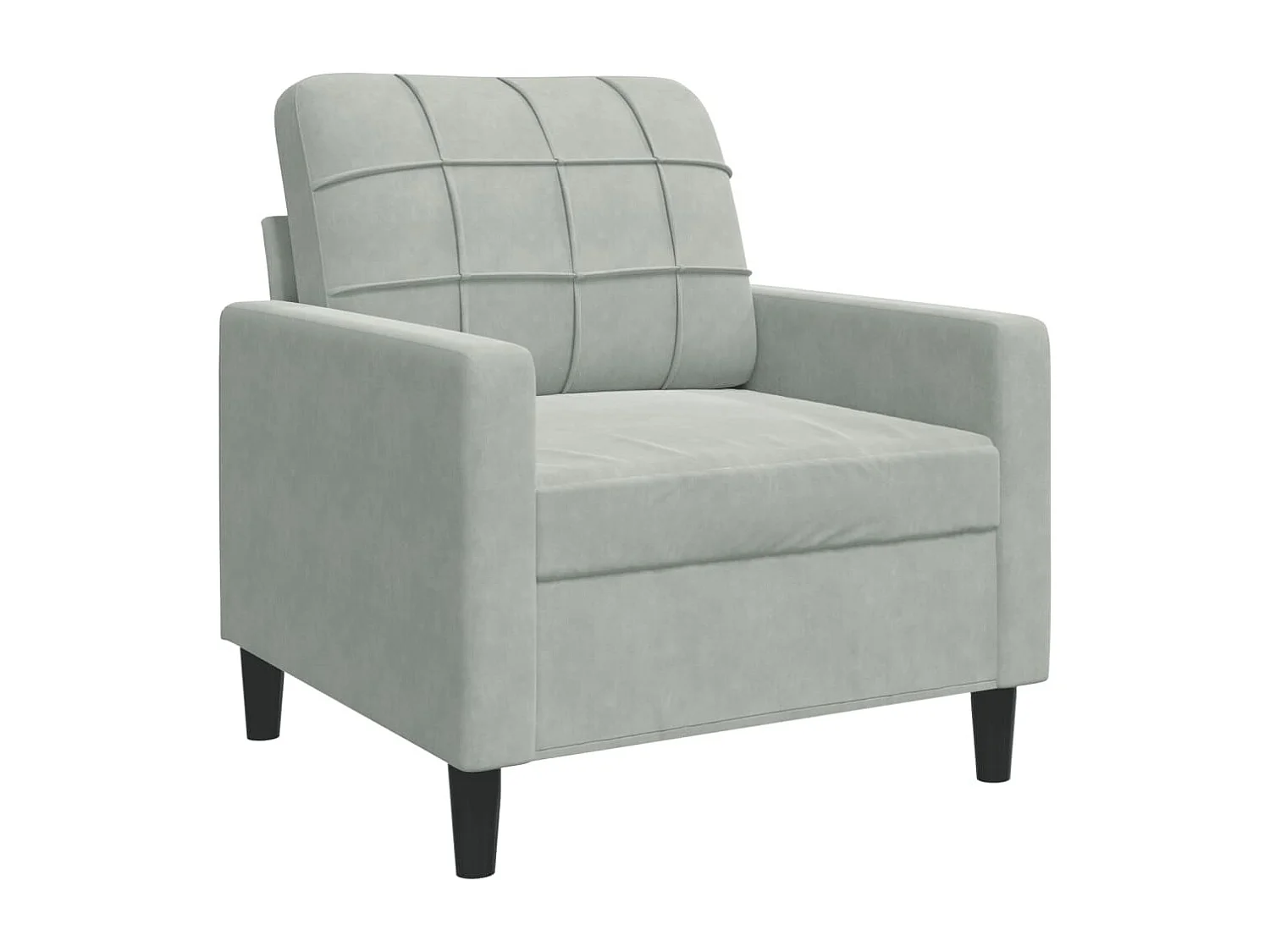 3-delige Loungeset met kussens en bolsters fluweel lichtgrijs