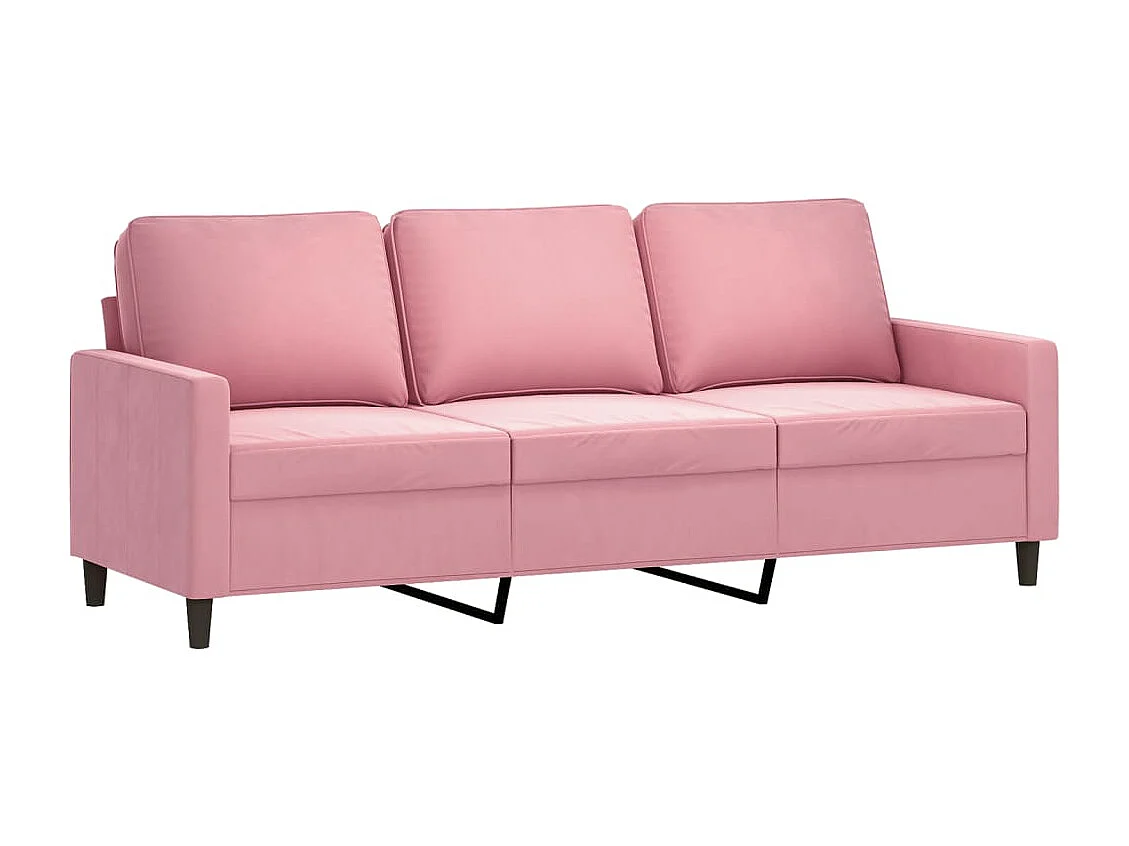 Ensemble de canapés 2 pcs avec coussins Rose Velours