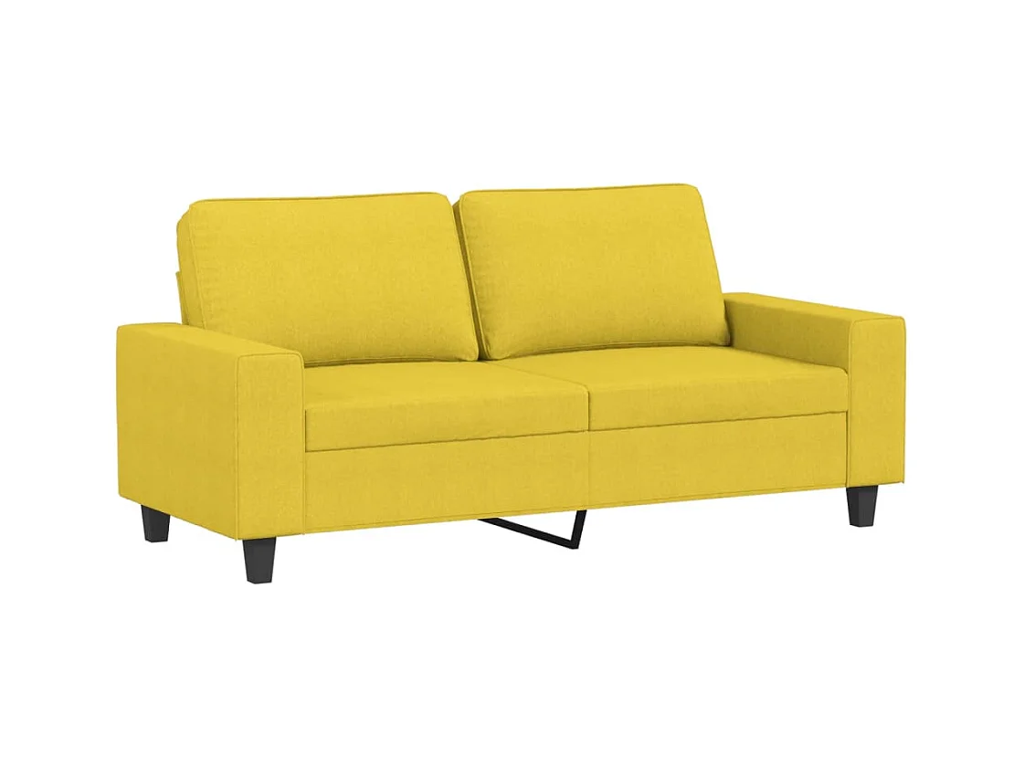 Ensemble de canapés 3 pcs jaune clair tissu