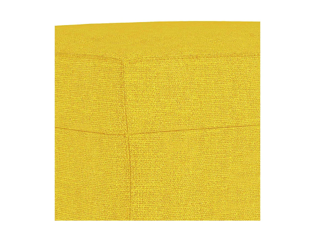 Ensemble de canapés 3 pcs jaune clair tissu