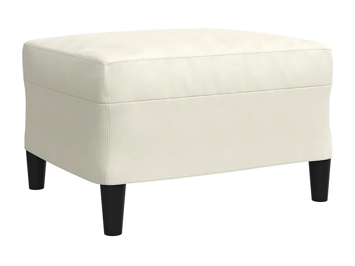 4 pcs conjunto de sofás com almofadões veludo cor creme