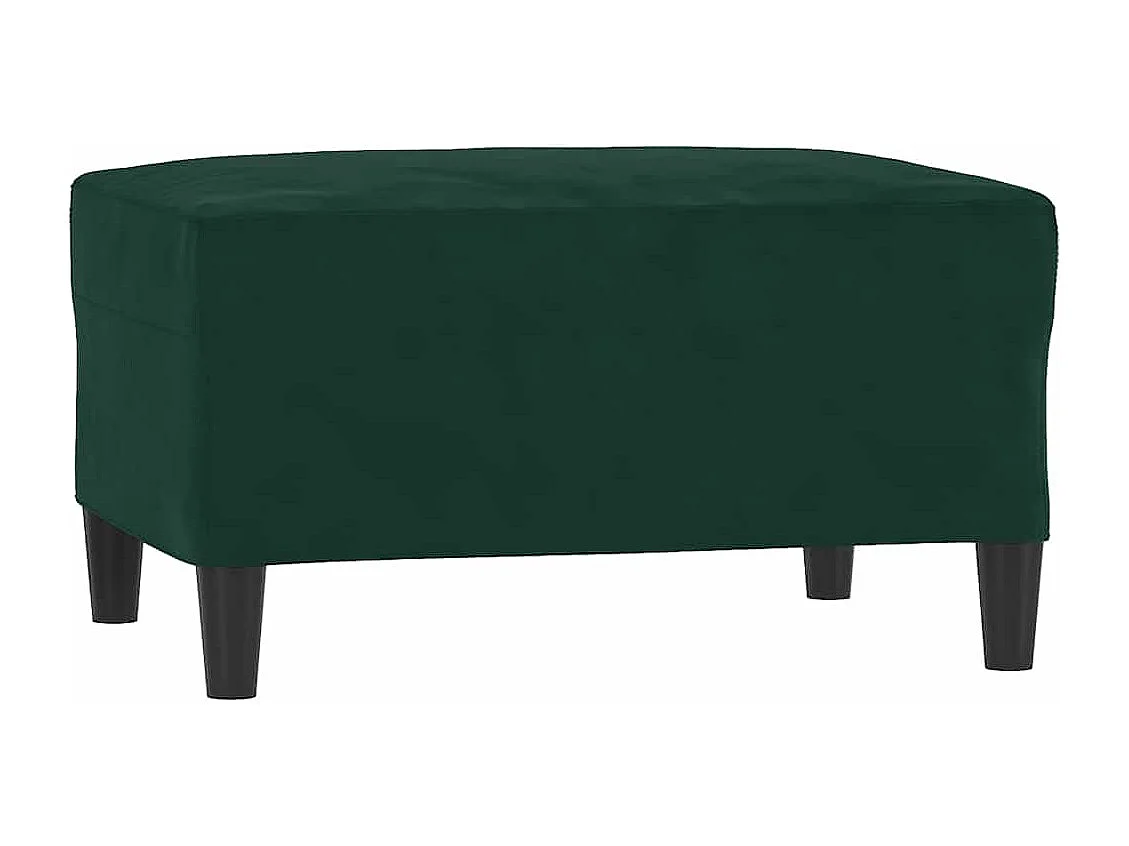 3-tlg. Sofagarnitur mit Kissen Dunkelgrün Samt