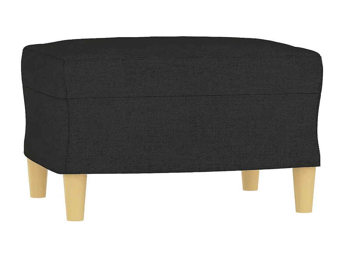 Ensemble de canapés 3 pcs avec coussins Noir Tissu