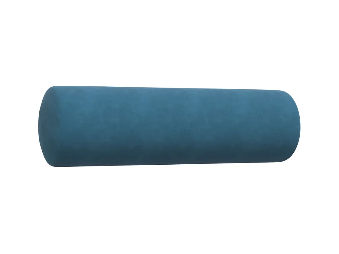 Ensemble de canapés 3pcs et coussins et traversins bleu velours