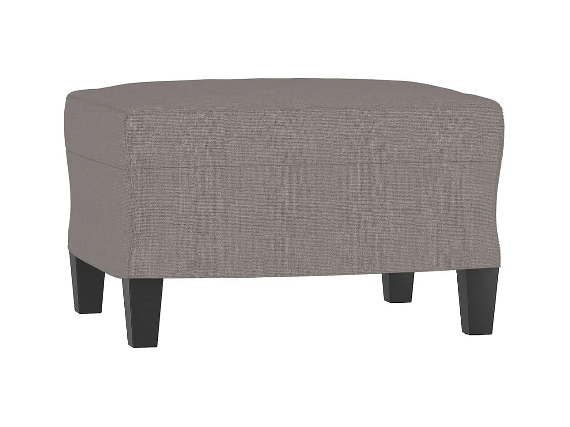 3-tlg. Sofagarnitur mit Kissen Taupe Stoff