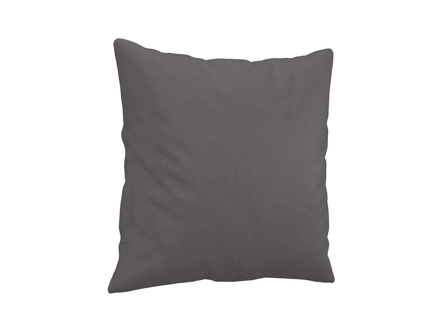 Ensemble de canapés 4 pcs avec coussins gris similicuir