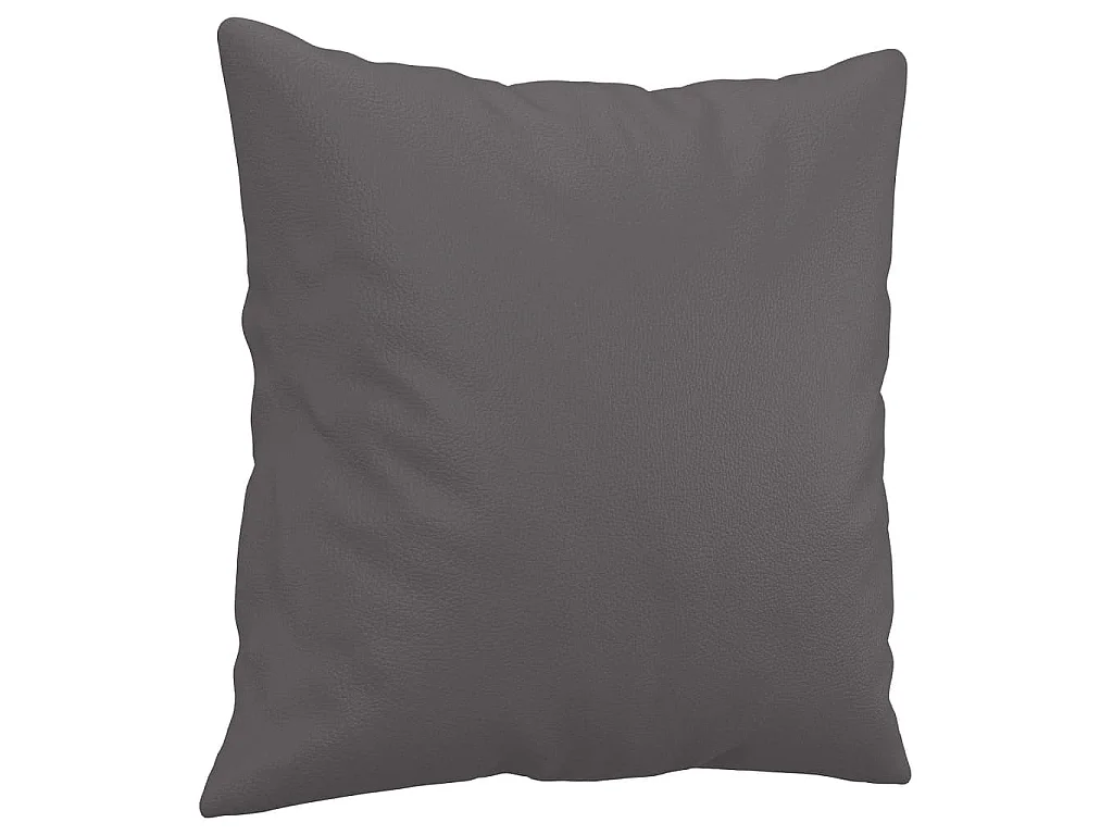 4 pcs conjunto de sofás com almofadas couro artificial cinzento