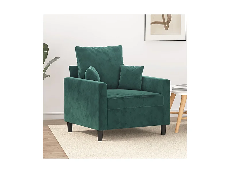 Sessel Dunkelgrün 60 cm Samt