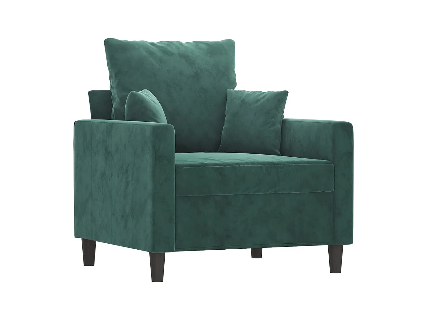 Sessel Dunkelgrün 60 cm Samt