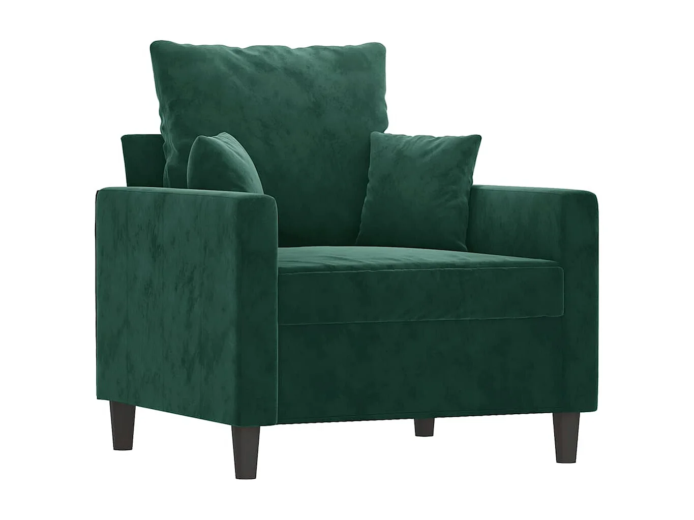 Fauteuil Vert foncé 60 cm Velours