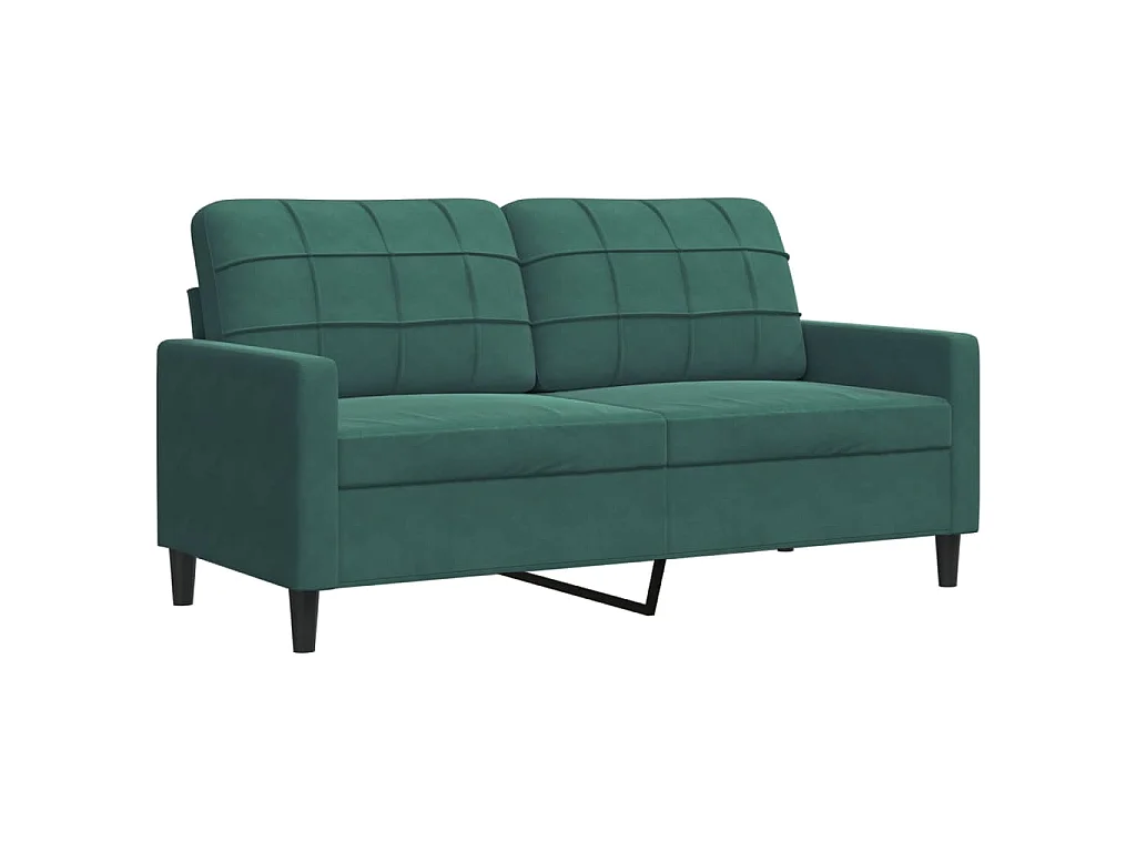 Ensemble de canapés 2 pcs avec coussins et traversins velours