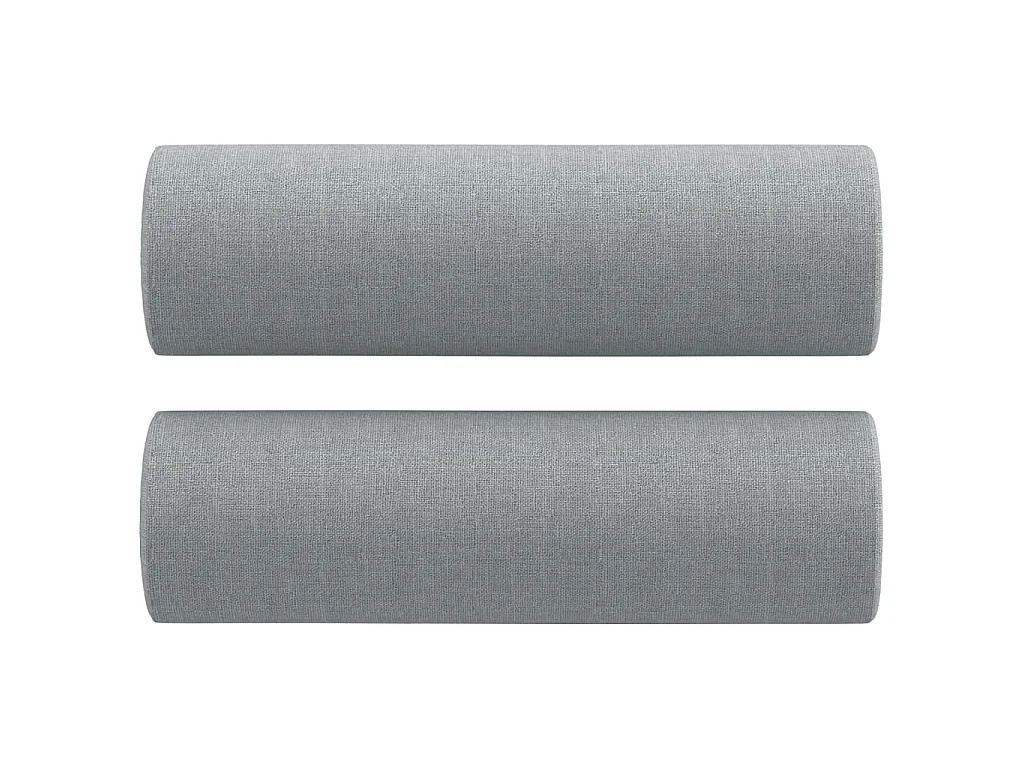 2-delige Loungeset met kussens stof lichtgrijs